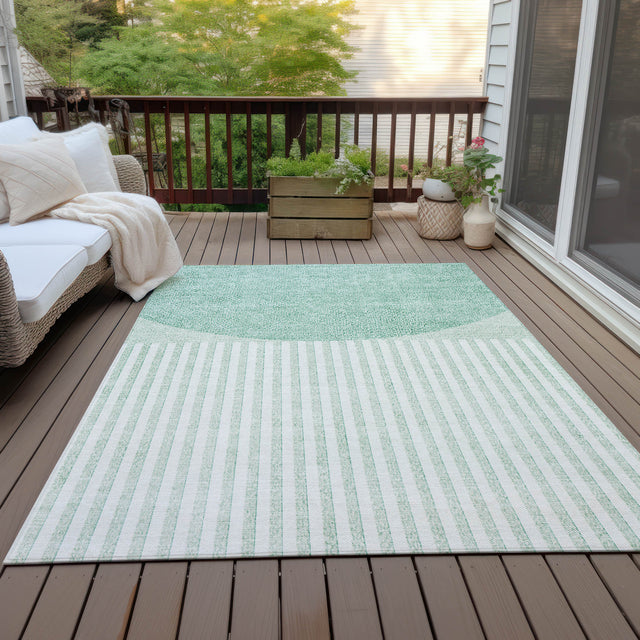 Addison Chantille ACN2134 Geometric Machine Made Transitional Teal Rug