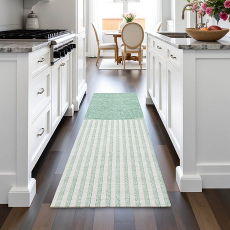 Addison Chantille ACN2134 Geometric Machine Made Transitional Teal Rug