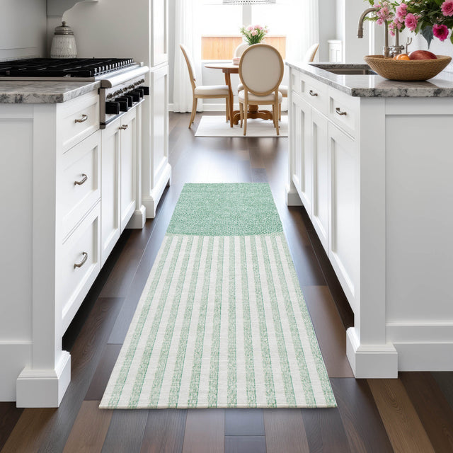 Addison Chantille ACN2134 Geometric Machine Made Transitional Teal Rug