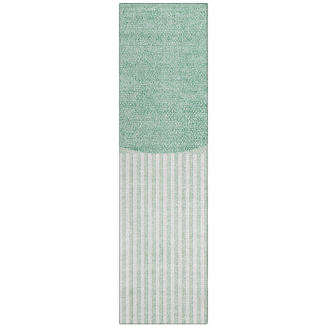 Addison Chantille ACN2134 Geometric Machine Made Transitional Teal Rug