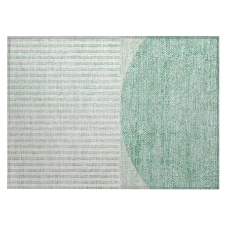 Addison Chantille ACN2134 Geometric Machine Made Transitional Teal Rug