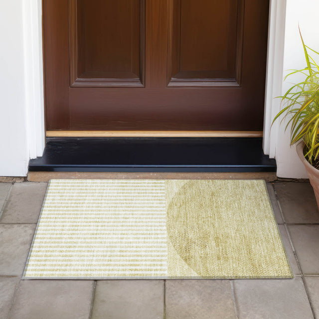 Addison Chantille ACN2134 Geometric Machine Made Transitional Wheat Rug