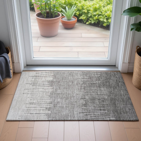 Addison Chantille ACN2135 Stripes Machine Made Transitional Gray Rug