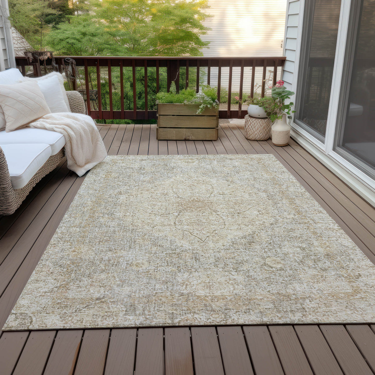 Addison Chantille ACN2136 Global Machine Made Traditional Beige Rug