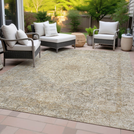Addison Chantille ACN2136 Global Machine Made Traditional Beige Rug