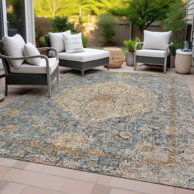 Addison Chantille ACN2136 Global Machine Made Traditional Blue Rug