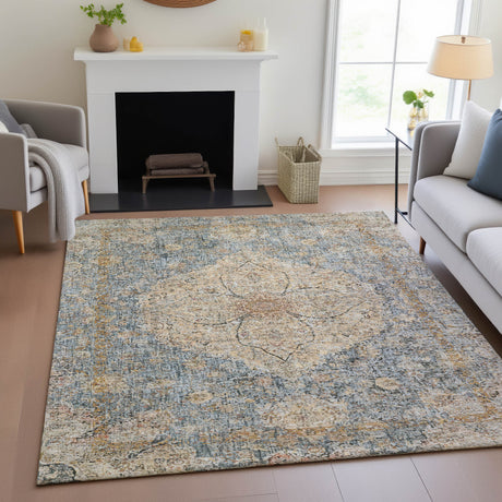 Addison Chantille ACN2136 Global Machine Made Traditional Blue Rug