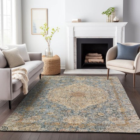 Addison Chantille ACN2136 Global Machine Made Traditional Blue Rug