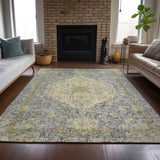 Addison Chantille ACN2136 Global Machine Made Traditional Pewter Rug
