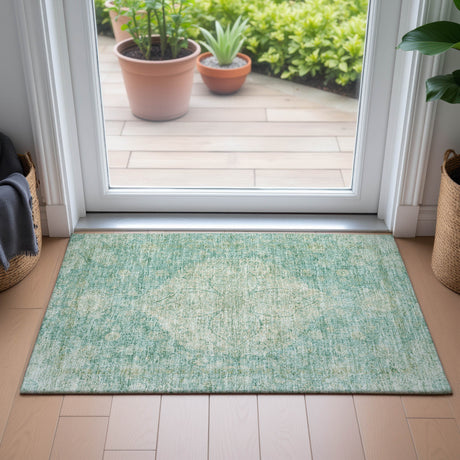 Addison Chantille ACN2136 Global Machine Made Traditional Teal Rug