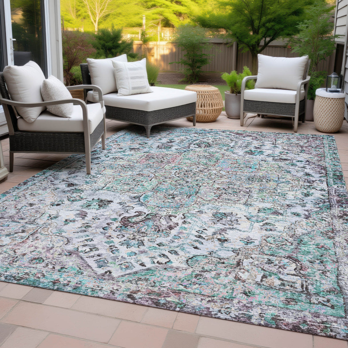 Addison Chantille ACN2138 Global Machine Made Traditional Sky Rug