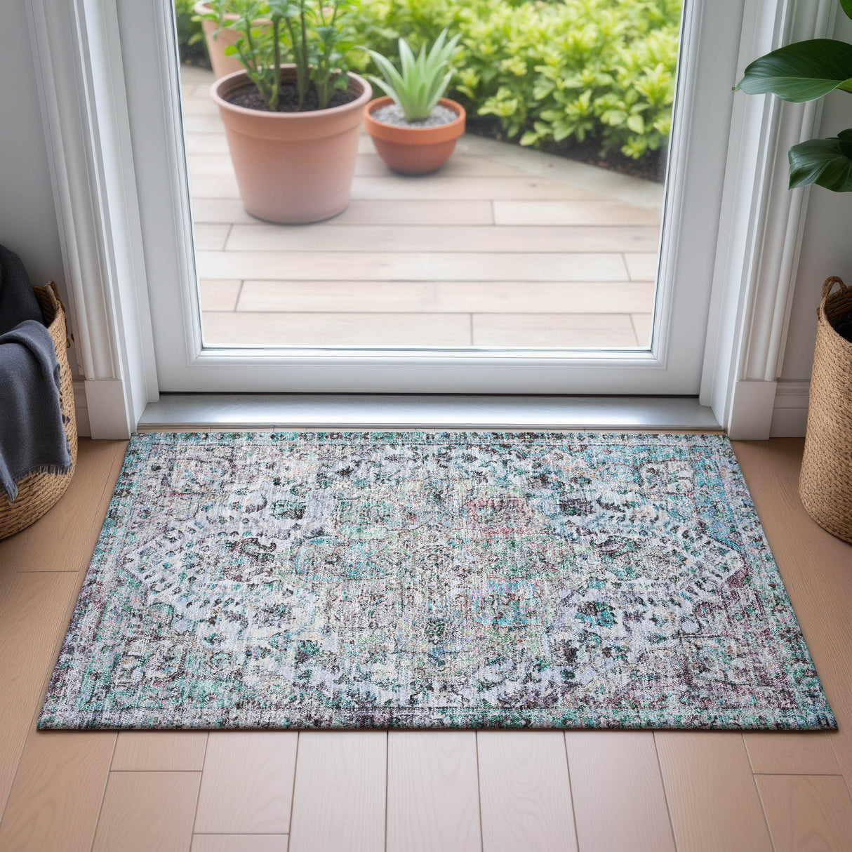 Addison Chantille ACN2138 Global Machine Made Traditional Sky Rug
