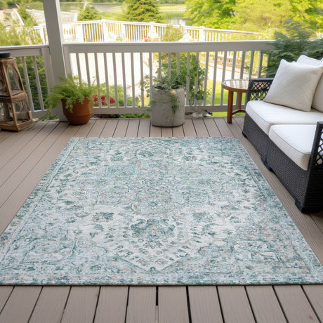 Addison Chantille ACN2138 Global Machine Made Traditional Teal Rug
