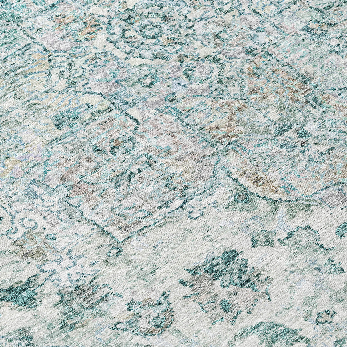 Addison Chantille ACN2138 Global Machine Made Traditional Teal Rug