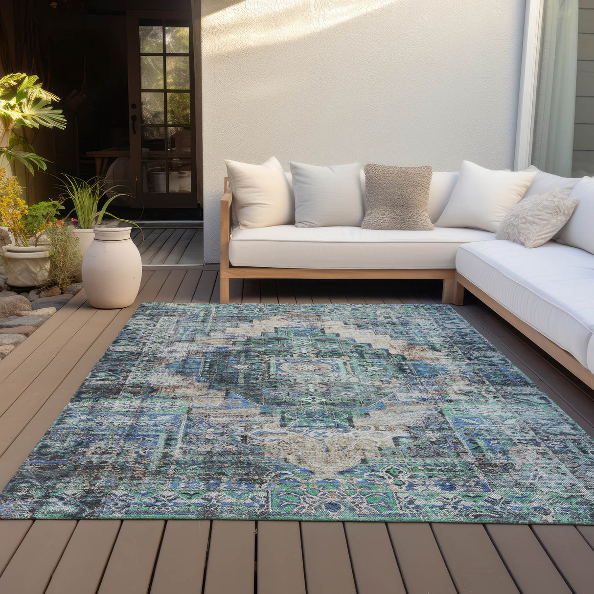 Addison Chantille ACN2139 Global Machine Made Traditional Green Rug