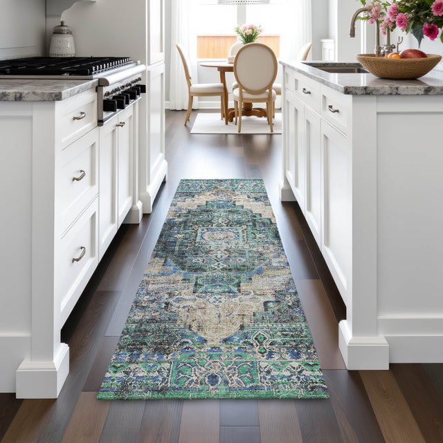 Addison Chantille ACN2139 Global Machine Made Traditional Green Rug