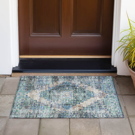 Addison Chantille ACN2139 Global Machine Made Traditional Green Rug