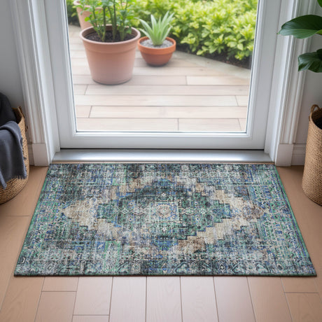 Addison Chantille ACN2139 Global Machine Made Traditional Green Rug