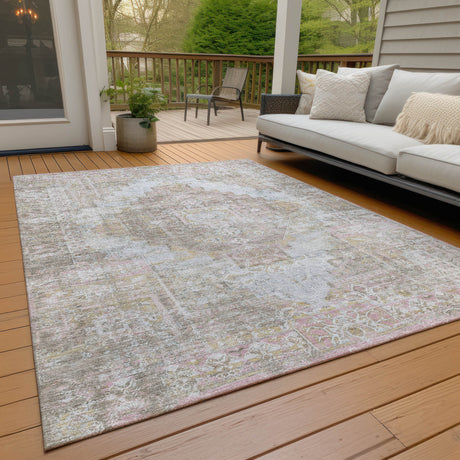 Addison Chantille ACN2140 Global Machine Made Traditional Taupe Rug