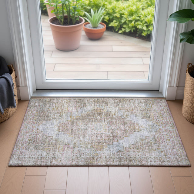 Addison Chantille ACN2140 Global Machine Made Traditional Taupe Rug