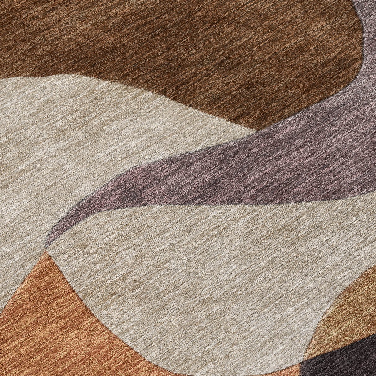 Addison Chantille ACN2141 Abstract Machine Made Transitional Chocolate Rug