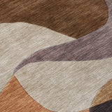 Addison Chantille ACN2141 Abstract Machine Made Transitional Chocolate Rug