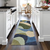 Addison Chantille ACN2141 Abstract Machine Made Transitional Green Rug