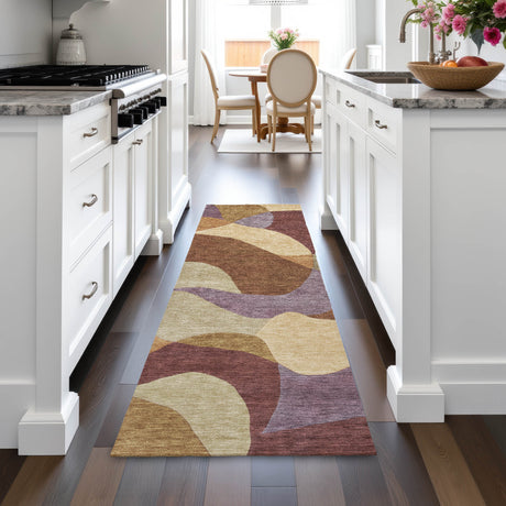 Addison Chantille ACN2141 Abstract Machine Made Transitional Paprika Rug