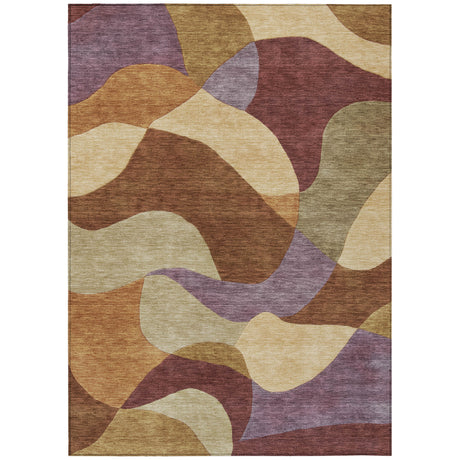 Addison Chantille ACN2141 Abstract Machine Made Transitional Paprika Rug