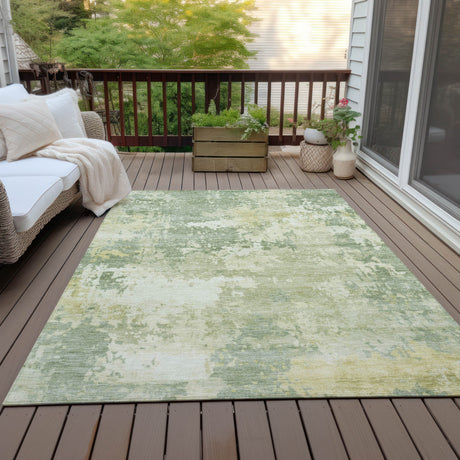 Addison Chantille ACN2142 Abstract Machine Made Transitional Aloe Rug