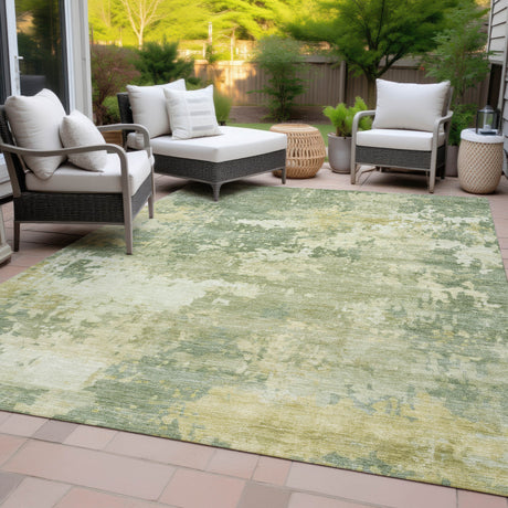 Addison Chantille ACN2142 Abstract Machine Made Transitional Aloe Rug