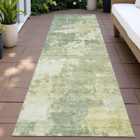 Addison Chantille ACN2142 Abstract Machine Made Transitional Aloe Rug