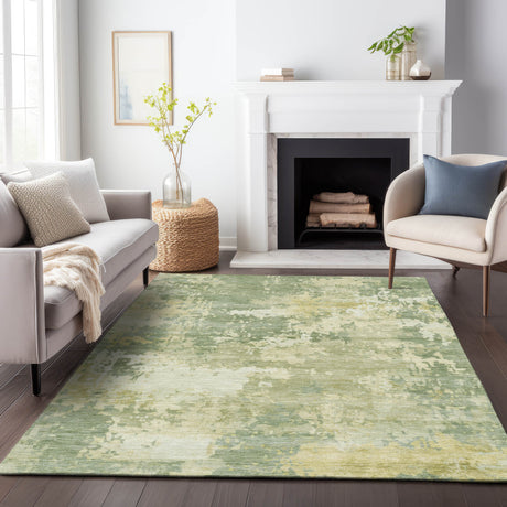 Addison Chantille ACN2142 Abstract Machine Made Transitional Aloe Rug