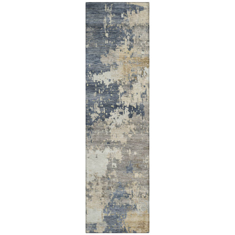 Addison Chantille ACN2142 Abstract Machine Made Transitional Blue Rug