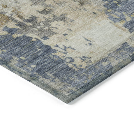 Addison Chantille ACN2142 Abstract Machine Made Transitional Blue Rug