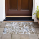 Addison Chantille ACN2142 Abstract Machine Made Transitional Chocolate Rug