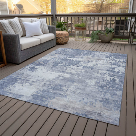 Addison Chantille ACN2142 Abstract Machine Made Transitional Denim Rug