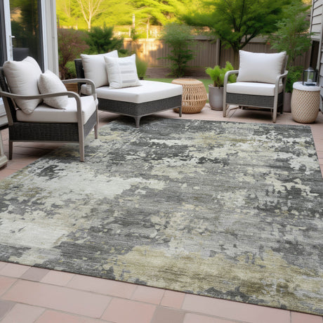 Addison Chantille ACN2142 Abstract Machine Made Transitional Pewter Rug