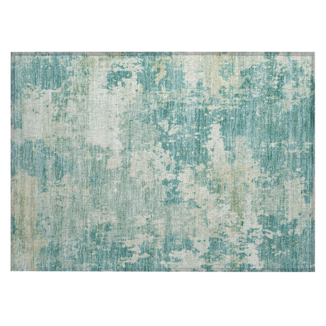 Addison Chantille ACN2142 Abstract Machine Made Transitional Teal Rug