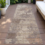 Addison Chantille ACN2143 Abstract Machine Made Transitional Brown Rug
