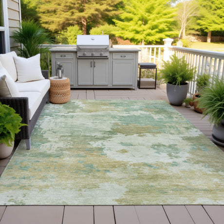 Addison Chantille ACN2144 Abstract Machine Made Transitional Aloe Rug