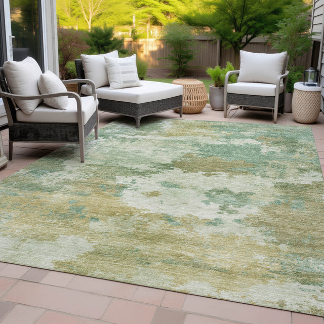 Addison Chantille ACN2144 Abstract Machine Made Transitional Aloe Rug