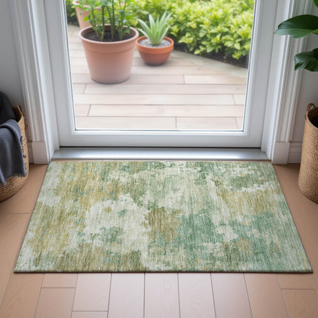 Addison Chantille ACN2144 Abstract Machine Made Transitional Aloe Rug