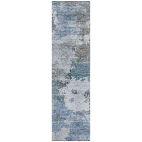 Addison Chantille ACN2144 Abstract Machine Made Transitional Blue Rug