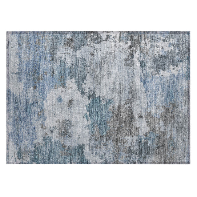 Addison Chantille ACN2144 Abstract Machine Made Transitional Blue Rug