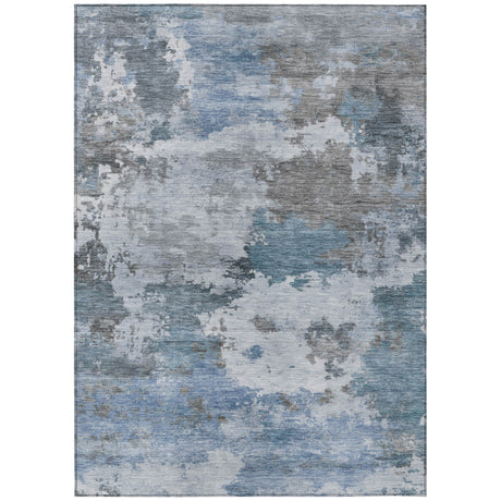 Addison Chantille ACN2144 Abstract Machine Made Transitional Blue Rug