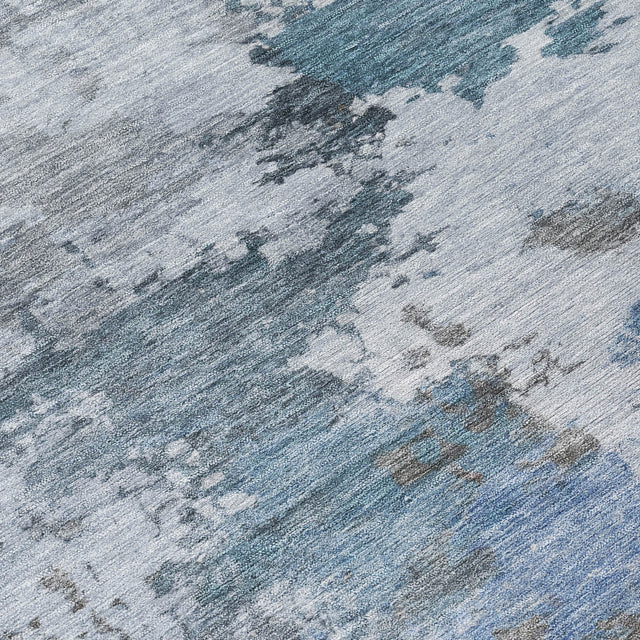 Addison Chantille ACN2144 Abstract Machine Made Transitional Blue Rug