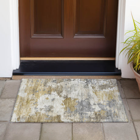 Addison Chantille ACN2144 Abstract Machine Made Transitional Brown Rug