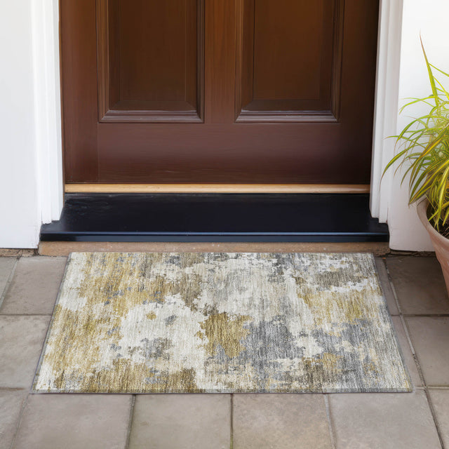 Addison Chantille ACN2144 Abstract Machine Made Transitional Brown Rug
