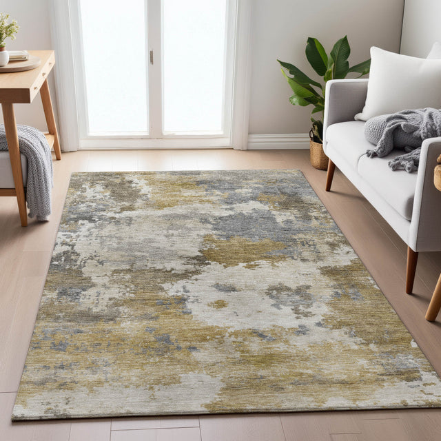 Addison Chantille ACN2144 Abstract Machine Made Transitional Brown Rug